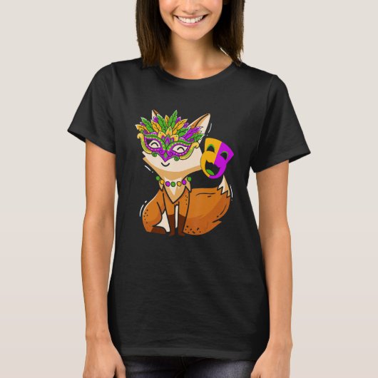 Fox Lover Mardi Gras Celebration New Orleans Louis T-shirt (Voorkant)