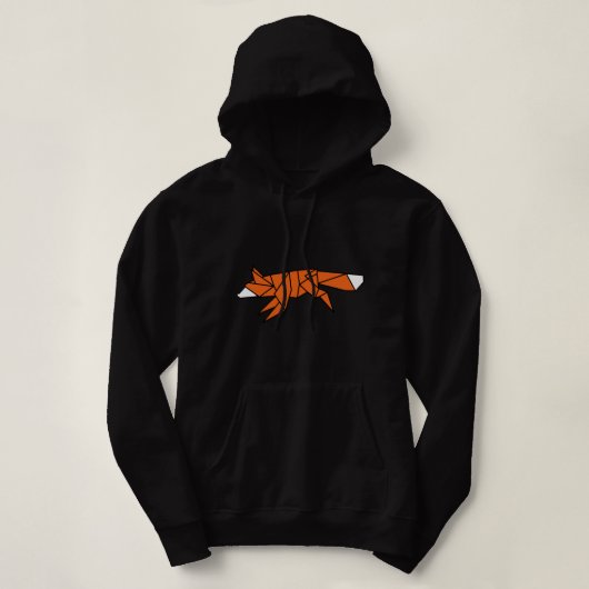 Fox Lover Schattige Origami Red Fox Japans Minimal Hoodie (Design voorkant)