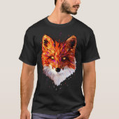 Fox Low Poly Abstract T-shirt (Voorkant)