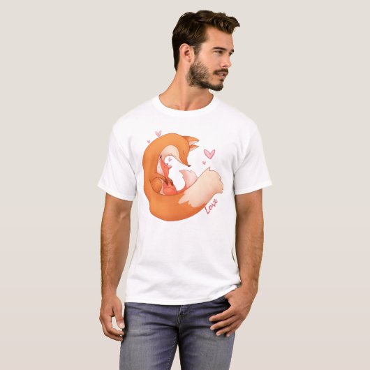 Fox Ma en Baby T-Shirt (Voorkant volledig)