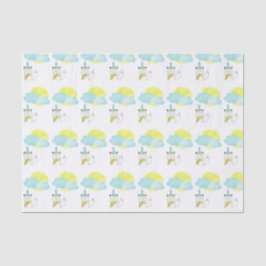 Fox, maan en wolken tissuepapier