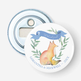 Fox Magnetic Baby shower Favor Button Flesopener