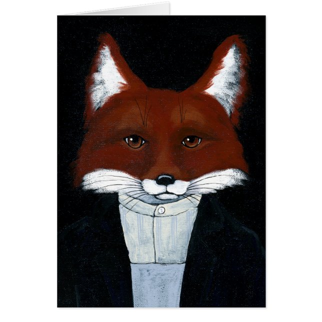Fox male American Gothic spoof blanco kaart (Voorkant)