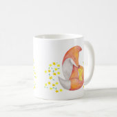 Fox mam en Baby Mok Rood fox art Gift voor moeder (Voorkant rechts)