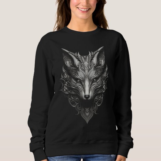 Fox Mandala Art - Animal Wolf Fox Trui (Voorkant)