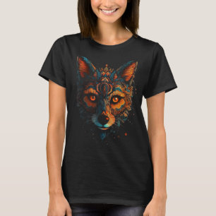 Fox Mandala Fantasy Animal Art - kunstwerk Fox T-shirt