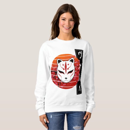 fox mask design trui (Voorkant volledig)