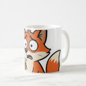 Fox Meme Cartoon Funny Koffiemok (Voorkant rechts)