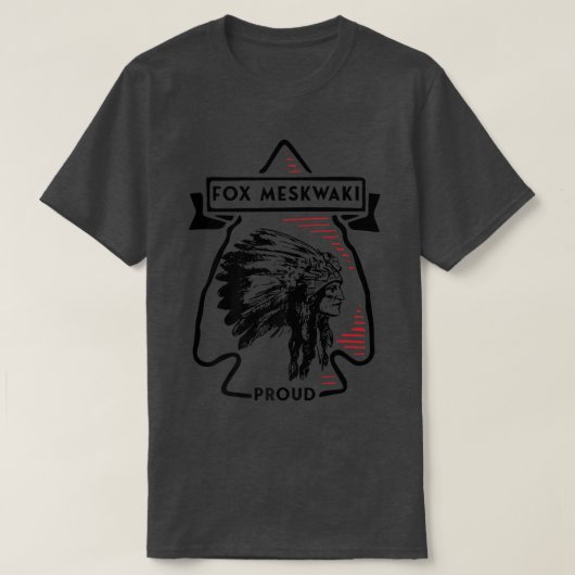 Fox Meskwaki Indische Indische Indische indiaan T-shirt (Design voorkant)