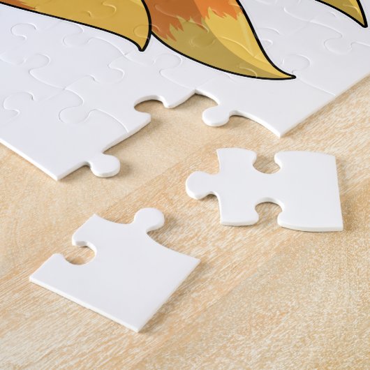 Fox met 9 Fox-staart Legpuzzel (Zijkant)