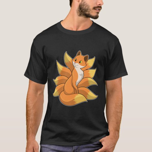 Fox met 9 Fox-staart T-shirt (Voorkant)