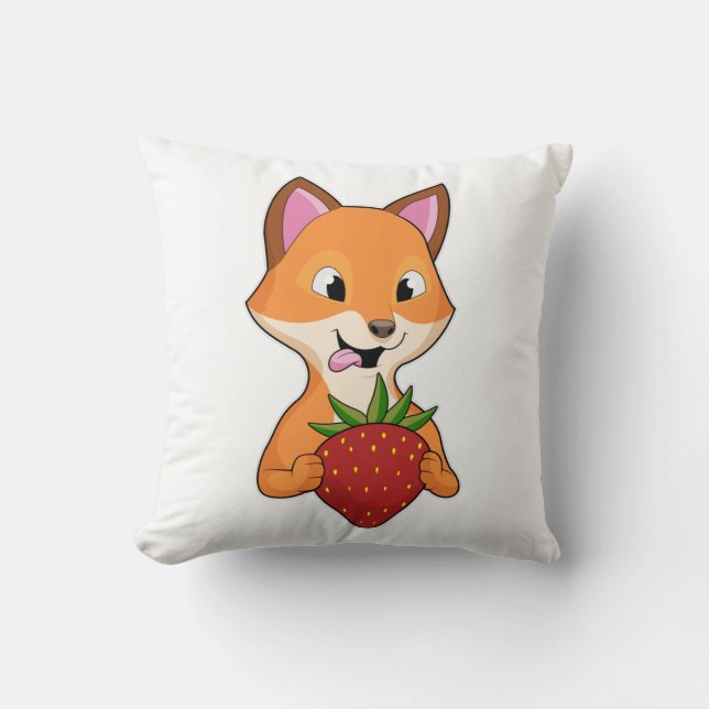 Fox met aardbei kussen (Voorkant)
