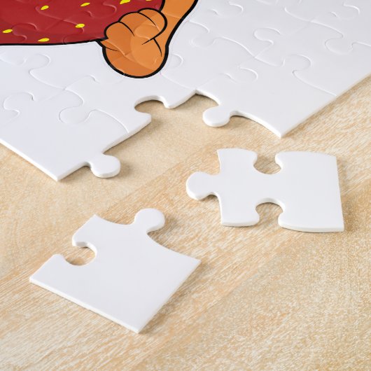 Fox met aardbei legpuzzel (Zijkant)
