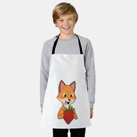 Fox met aardbei schort (Gedragen)
