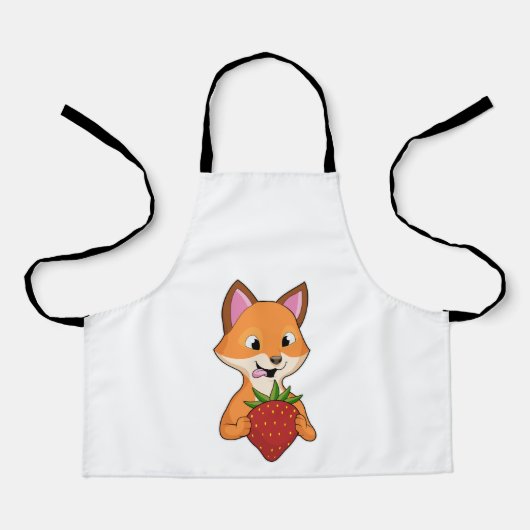Fox met aardbei schort (Voorkant)