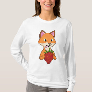 Fox met aardbei t-shirt
