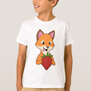Fox met aardbei t-shirt