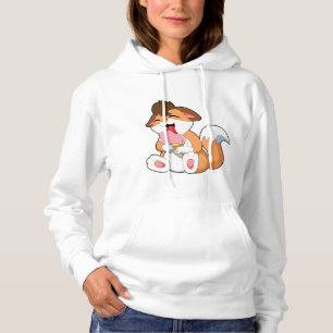 Fox met aardbeienijsroom hoodie