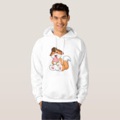 Fox met aardbeienijsroom hoodie (Voorkant volledig)