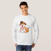 Fox met aardbeienijsroom t-shirt (Voorkant volledig)