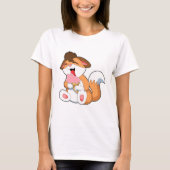 Fox met aardbeienijsroom t-shirt (Voorkant)