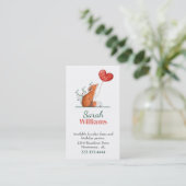 Fox met ballonkinderen Roepkaart Contactkaartje (Staand voorkant)