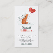 Fox met ballonkinderen Roepkaart Contactkaartje (Voorkant)