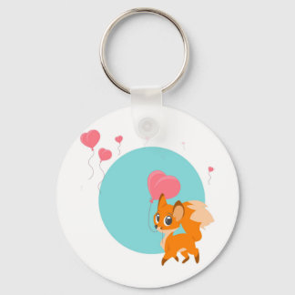 Fox met ballonSleutelhanger Sleutelhanger