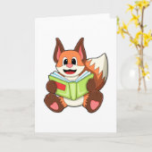 Fox met boek kaart (Gele Bloem)