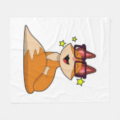 Fox met bril fleece deken (Voorkant (Horizontaal))