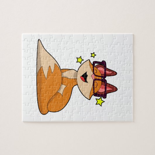 Fox met bril legpuzzel (Horizontaal)
