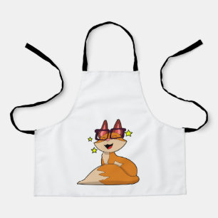 Fox met bril schort