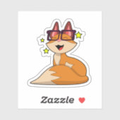 Fox met bril sticker (Vel)