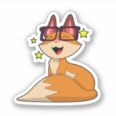 Fox met bril sticker (Voorkant)