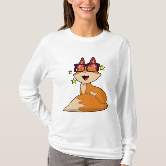 Fox met bril t-shirt (Voorkant)