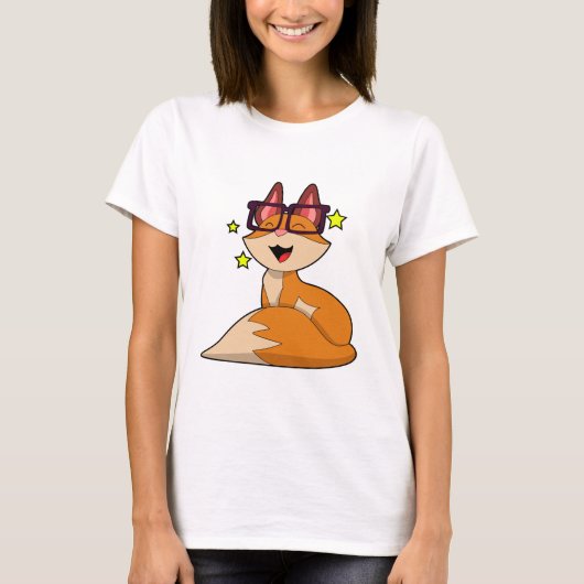Fox met bril t-shirt (Voorkant)