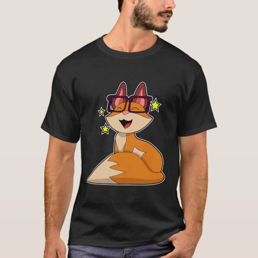 Fox met bril t-shirt (Voorkant)