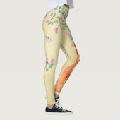 Fox met Butterflies en Roze bloemen Leggings (Rechts)