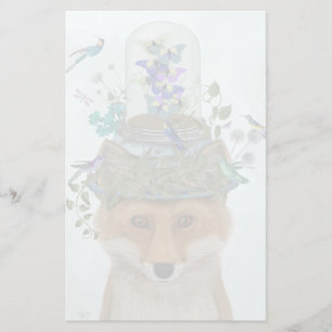 Fox met Butterfly Bell Jar Briefpapier