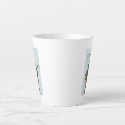 Fox met Butterfly Bell Jar Latte Mok (Voorkant)