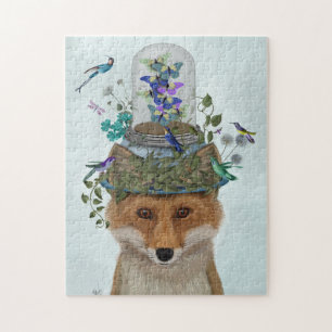 Fox met Butterfly Bell Jar Legpuzzel