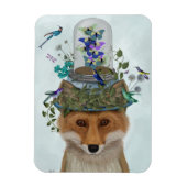 Fox met Butterfly Bell Jar Magneet (Verticaal)