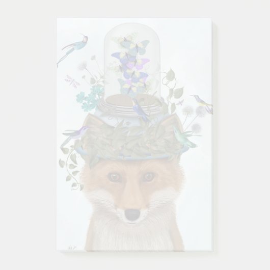 Fox met Butterfly Bell Jar Post-it® Notes (Voorkant)