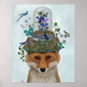 Fox met Butterfly Bell Jar Poster (Voorkant)