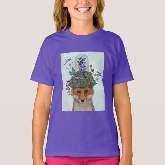 Fox met Butterfly Bell Jar T-shirt (Voorkant)