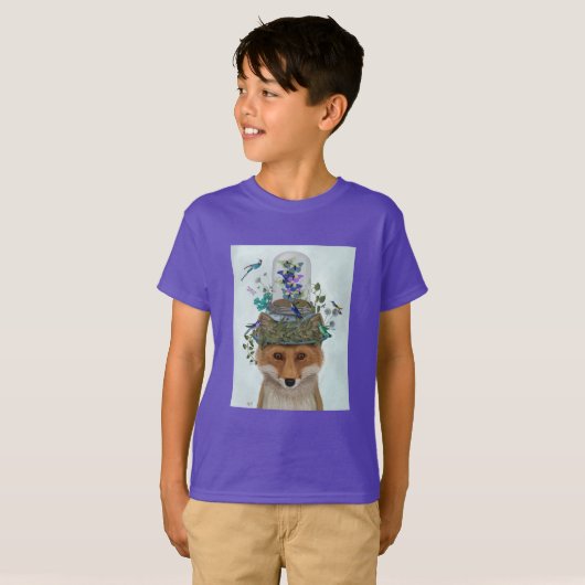 Fox met Butterfly Bell Jar T-shirt (Voorkant volledig)