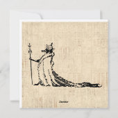 Fox met Crown Antiek Illustration Art Feestdagenkaart (Achterkant)