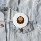 Fox met Donut Ronde Button 7,6 Cm (In situ)