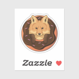 Fox met Donut Sticker