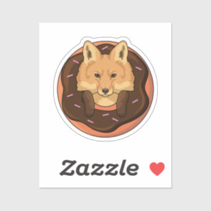 Fox met Donut Sticker